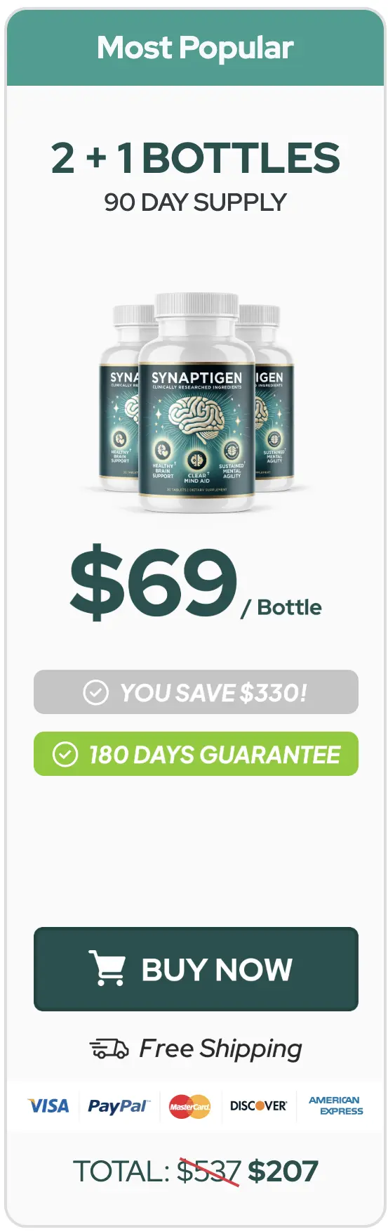 Synaptigen Buy Three Bottles